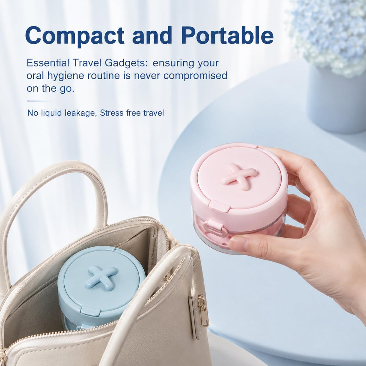 Retainer Cleaner Case Box,Storage Soak Container with Drain Tray for Travel Cleaning with Mirror and Brush