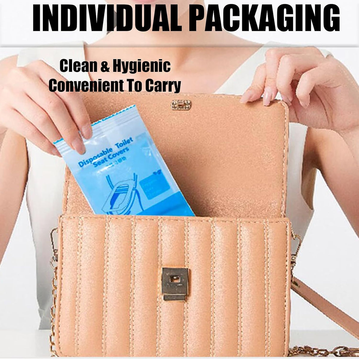 10 Pack Disposable Rectangular Toilet Seat Protectors