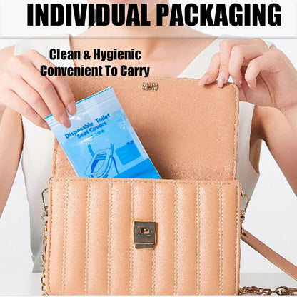 10 Pack Disposable Rectangular Toilet Seat Protectors