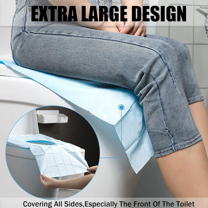 10 Pack Disposable Rectangular Toilet Seat Protectors