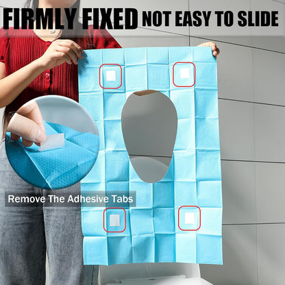 10 Pack Disposable Rectangular Toilet Seat Protectors
