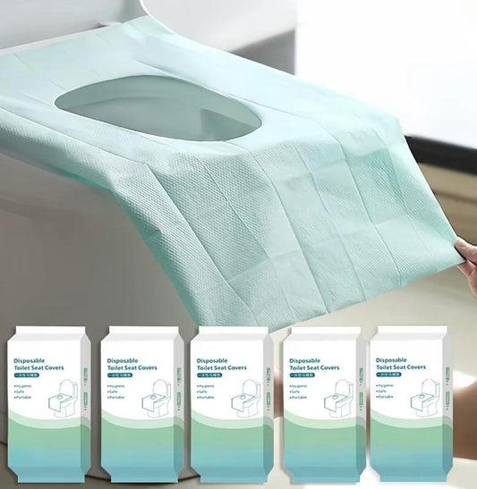 10 Pack Disposable Rectangular Toilet Seat Protectors